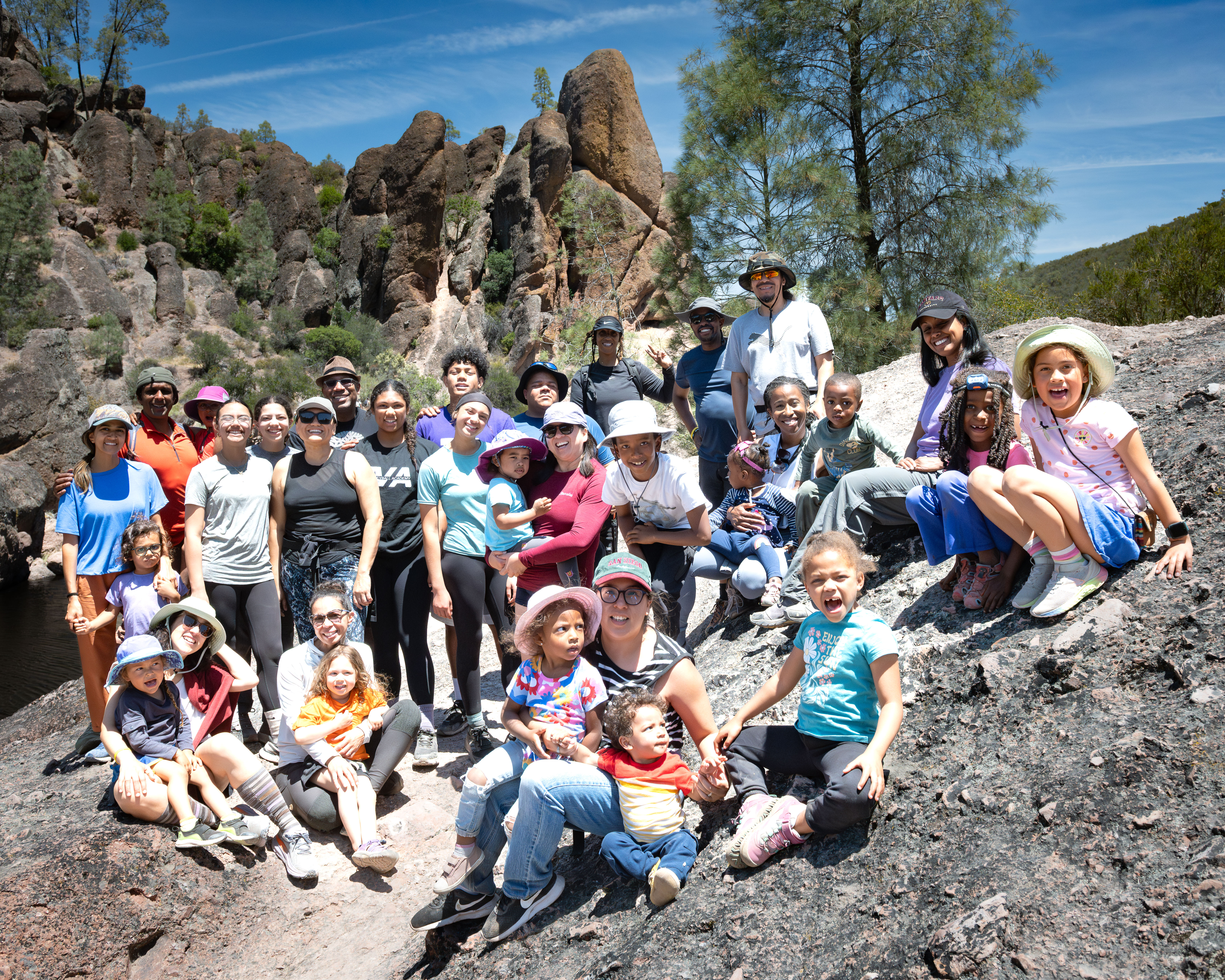 Outdoorithm Collective group at Pinnacles National Park