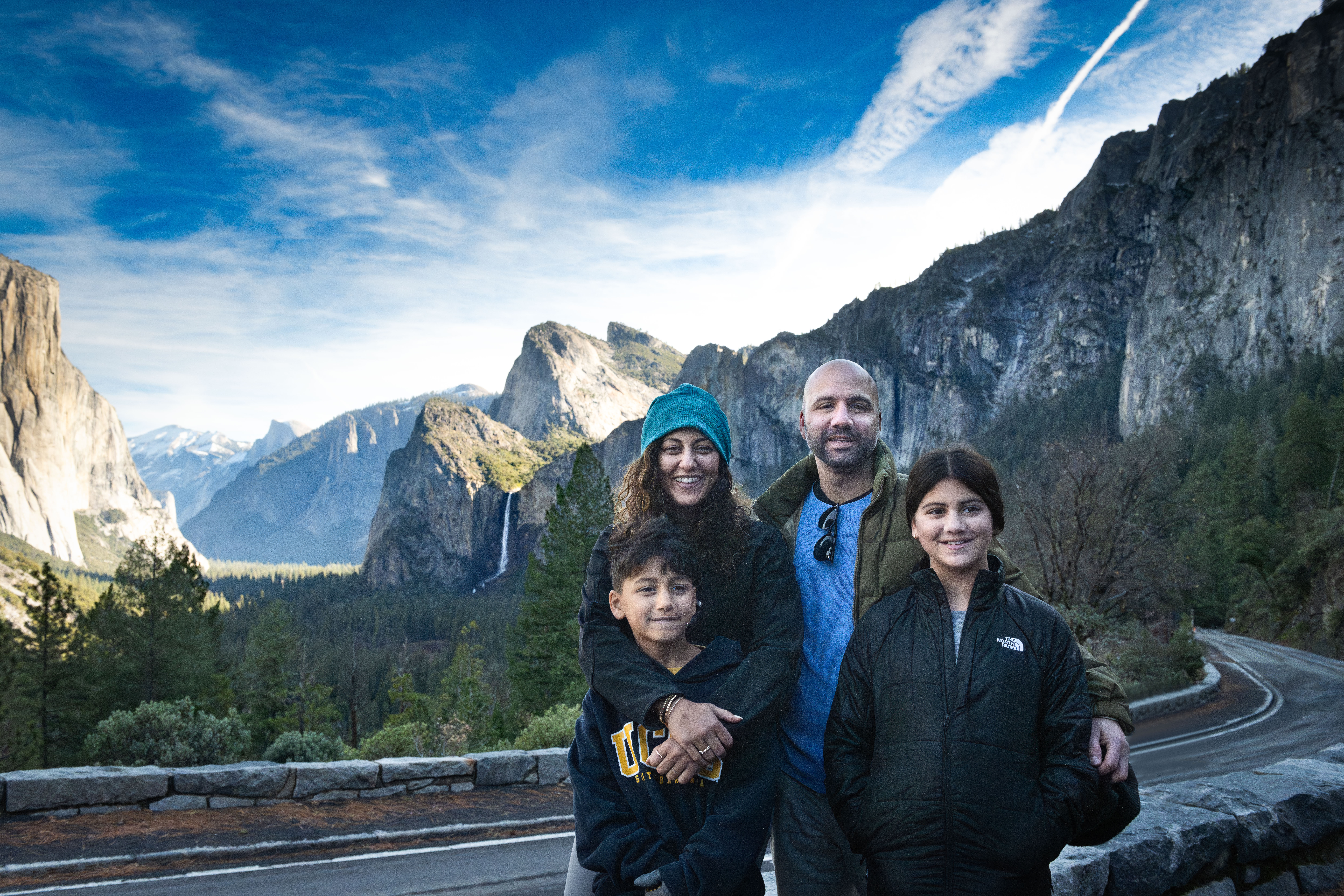 Family at Yosemite Valley overlook